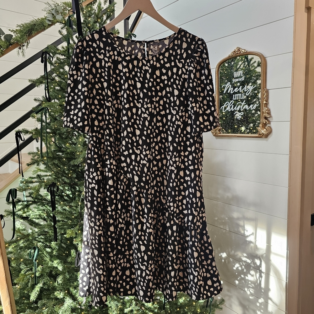 Black and White Patterned Dress